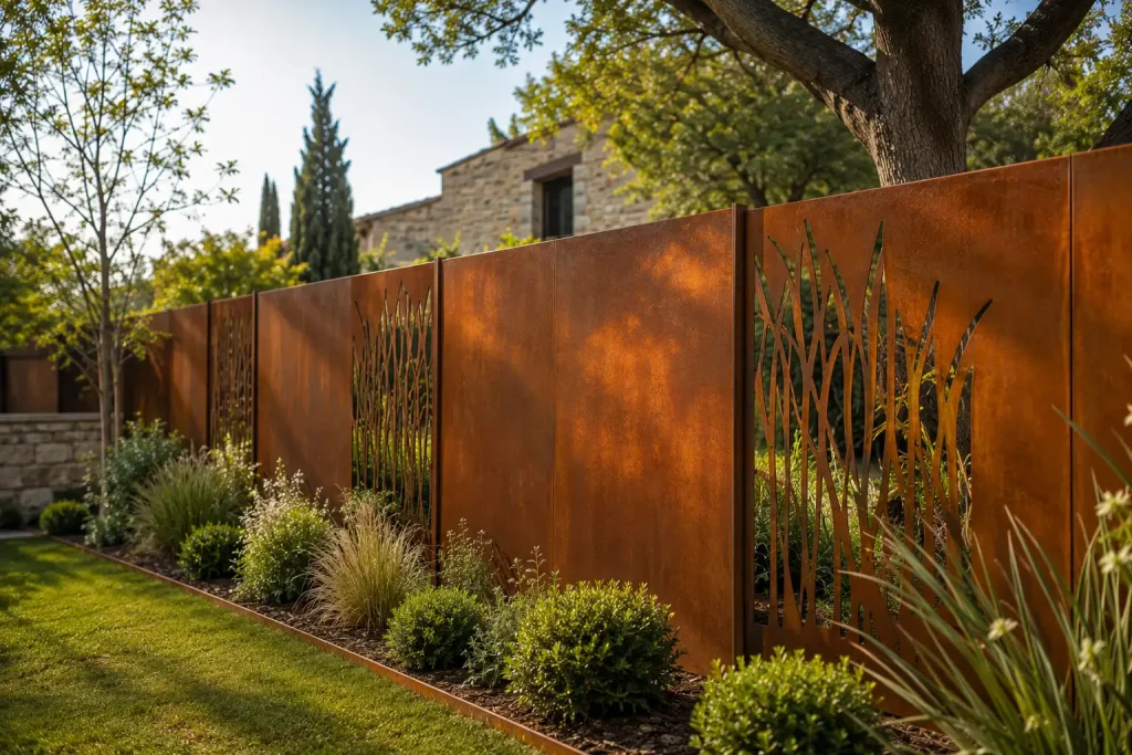 Clôtures en acier corten